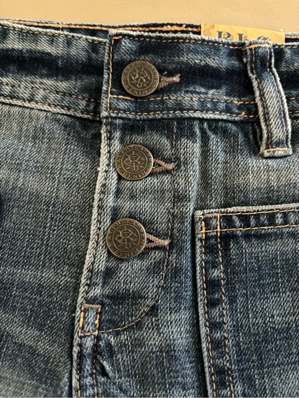 ✨New✨Ralph Lauren Girls' Distressed Denim Shorts with Fringe ✨